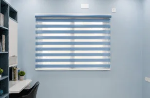Motorized Zebra Curtains in Riyadh for smart home interiors.