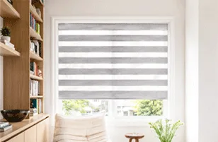 Zebra Curtains in Riyadh with soft daylight filtering design.
