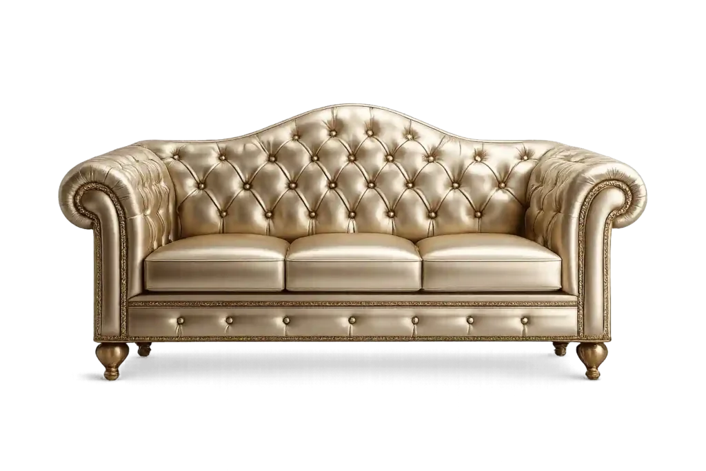 Luxury tufted bedroom couch with premium upholstery from bedroom couches suppliers in Riyadh.