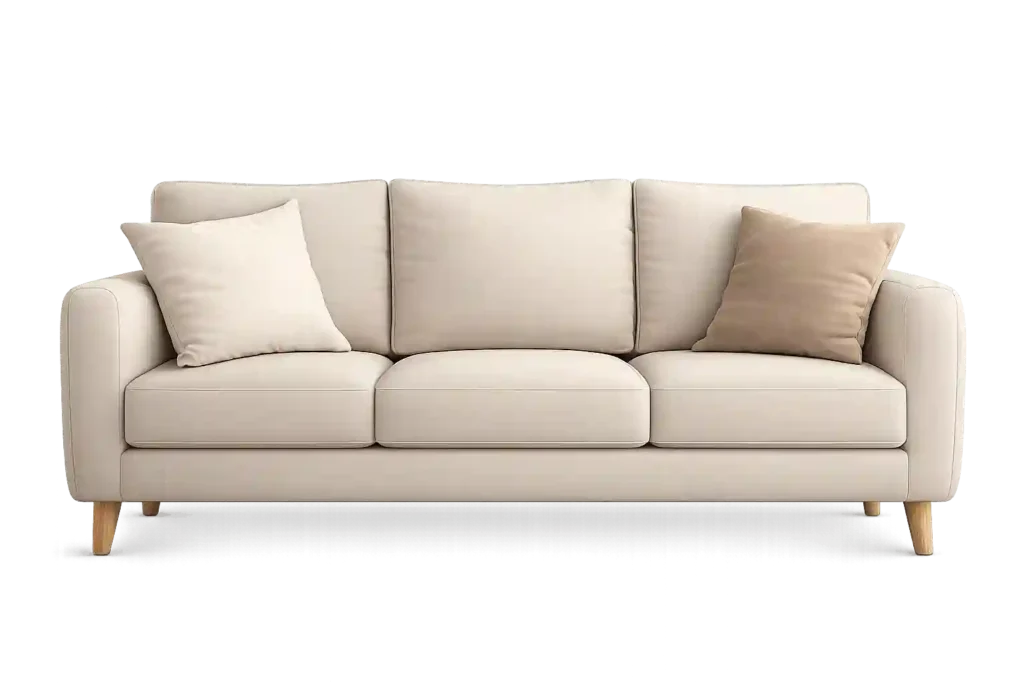 Modern fabric bedroom couch with soft cushions from bedroom couches suppliers in Riyadh.