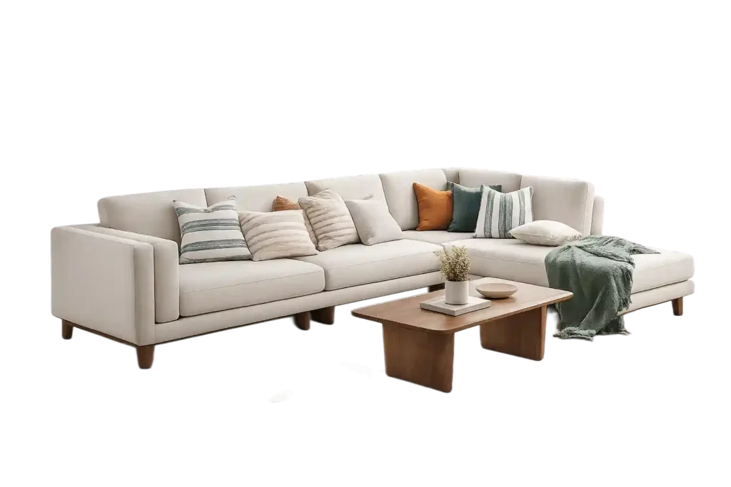 Premium sectional sofa set in Riyadh designed for comfort, durability, and modern living spaces.
