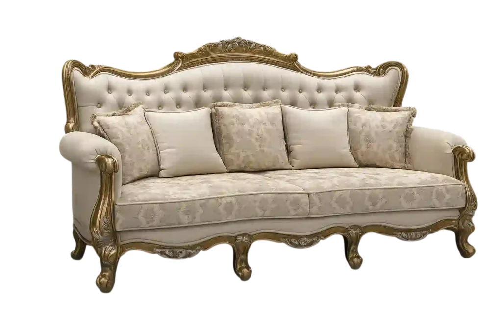 Luxury classic bedroom sofa supplied by bedroom couches suppliers in Riyadh.