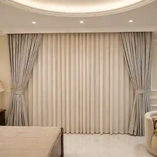 Luxury wave curtains for elegant interiors.