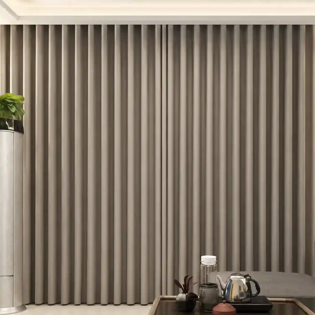 Premium floor-length curtains in Saudi Arabia for a modern luxury interior.